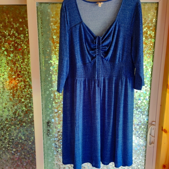 cato party dresses CATO FASHIONS WOMEN'S LACE-UP PURPLE BLACK COLD SHOULDER SHIFT DRESS Sz  22/24W
